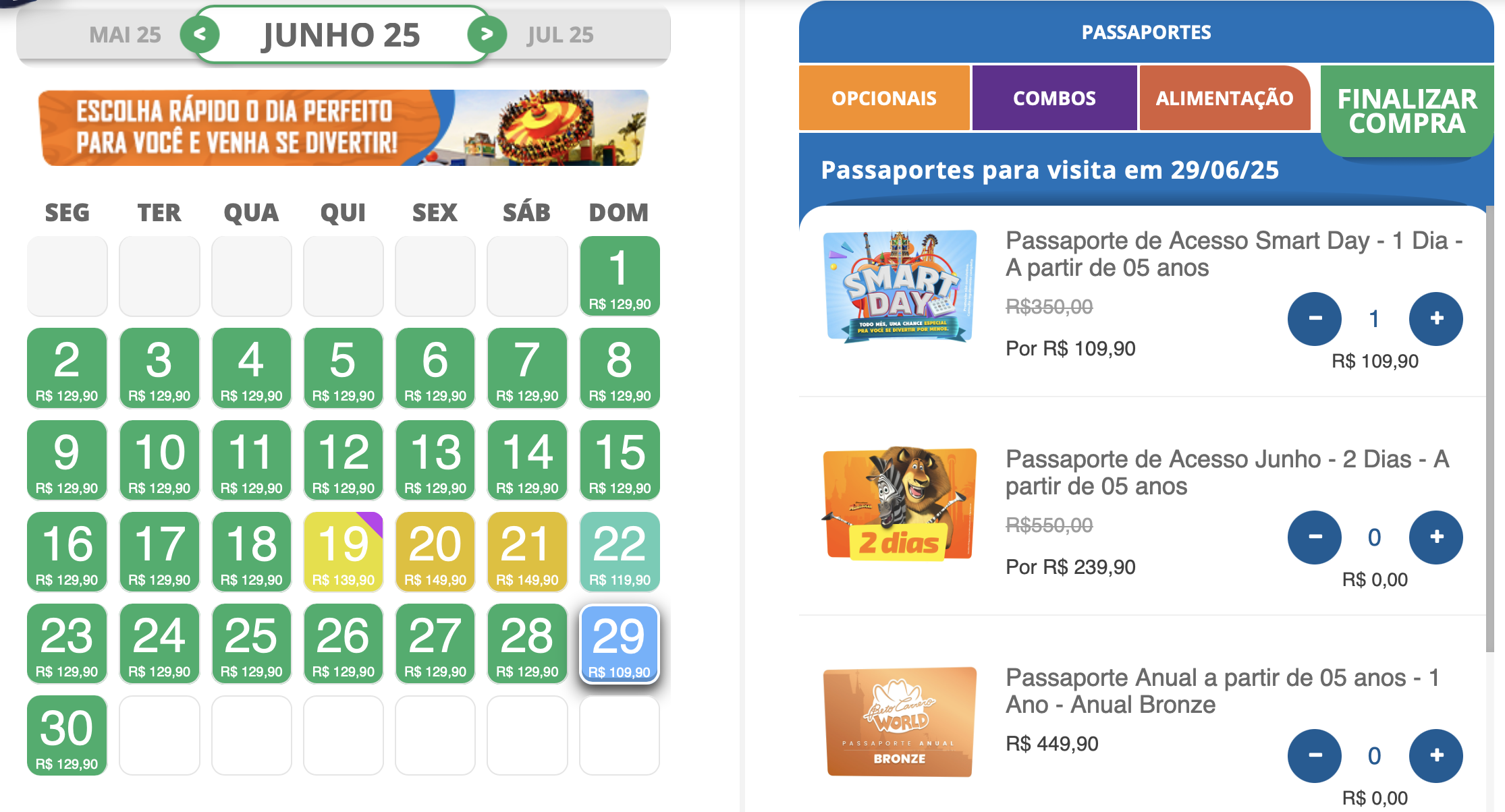 ingresso beto carrero world desconto