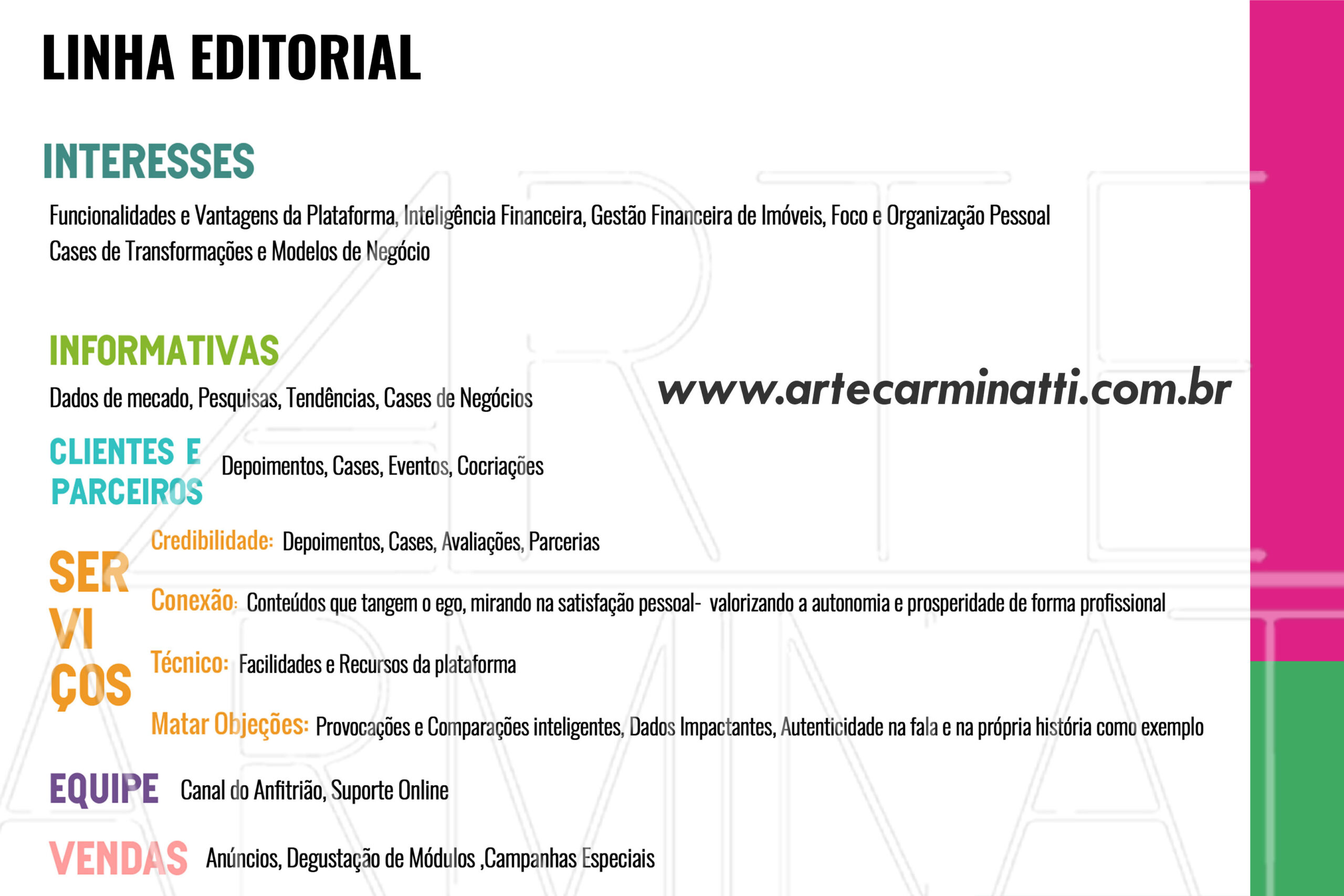 ideias de posts para linha editorial criativa