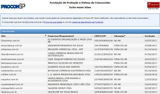 sites que o procon recomenda evitar