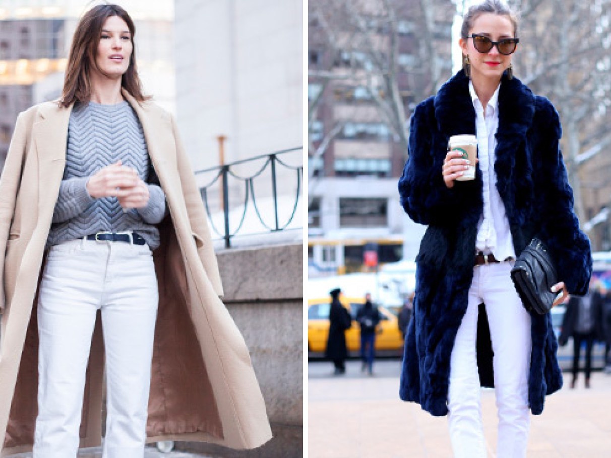 inspiração looks calça branca inverno