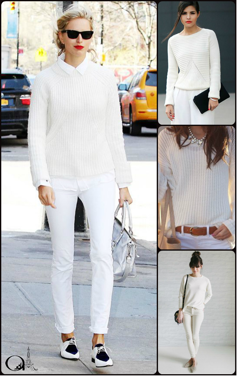 inspiração looks calça branca inverno