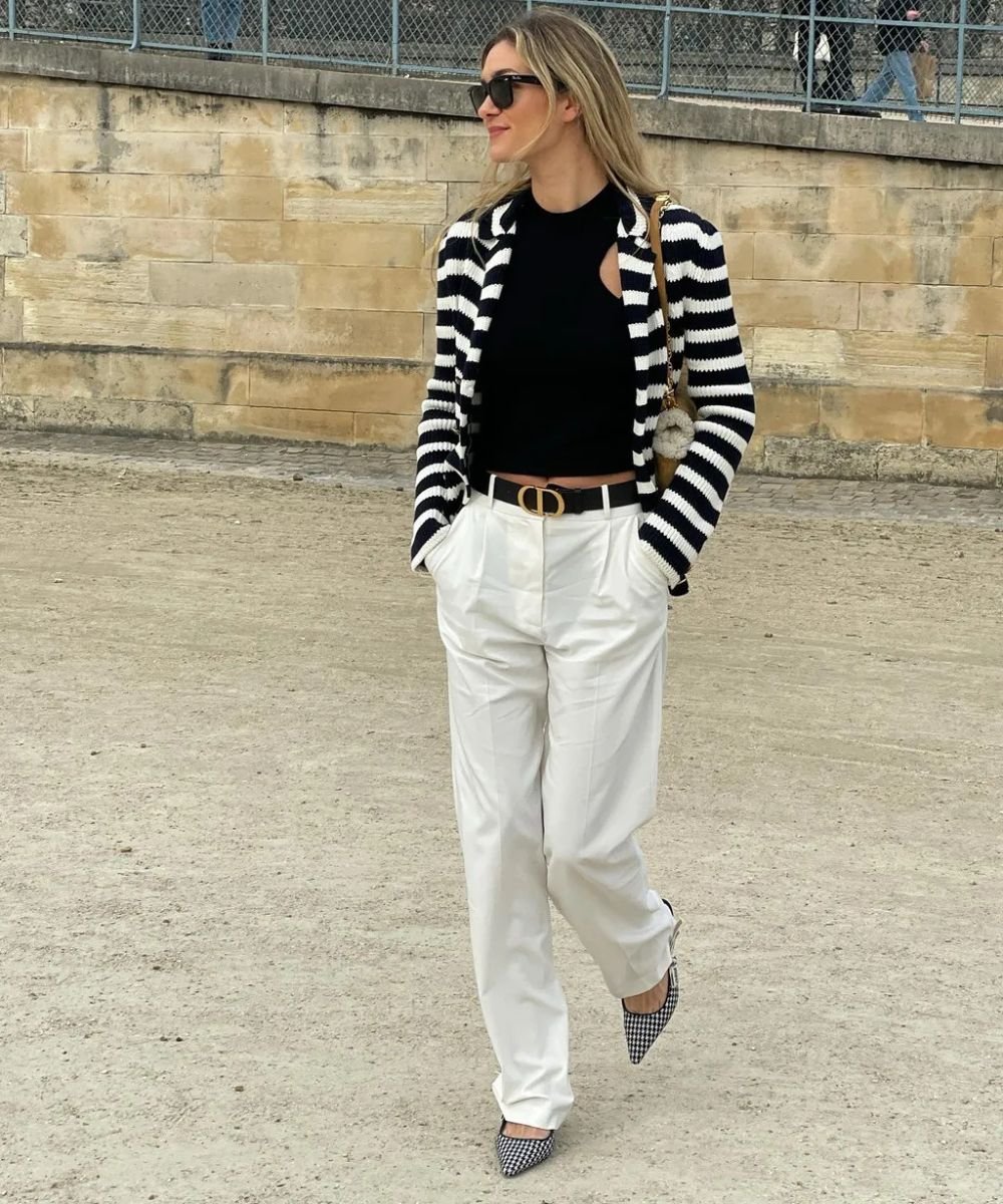 inspiração looks calça branca inverno