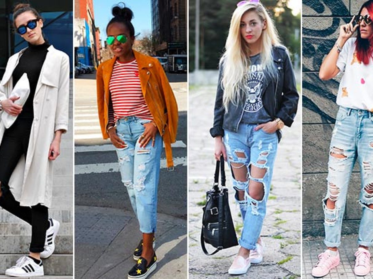 looks com calça destroyed