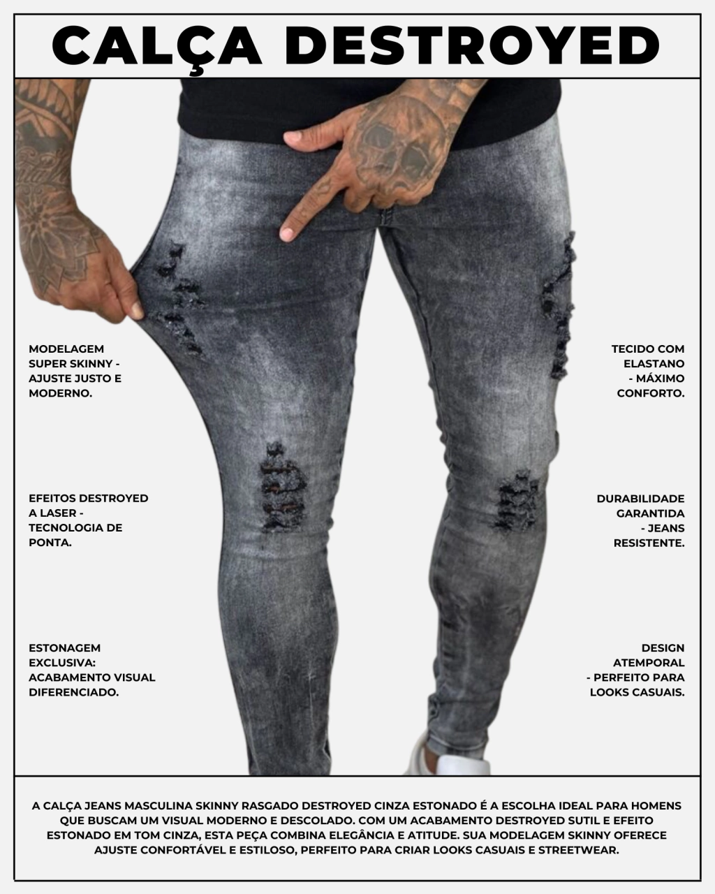 A História da Calça Destroyed: Do Punk ao High Fashion