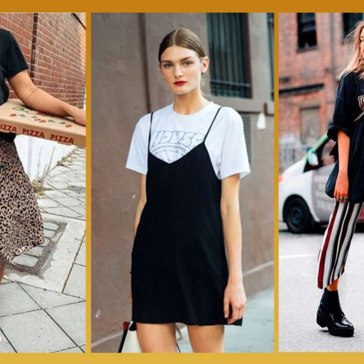 como estilizar um camisetão preto