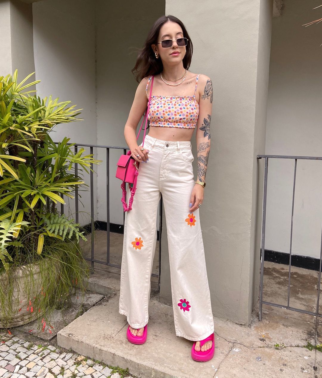 looks com chinelo slide