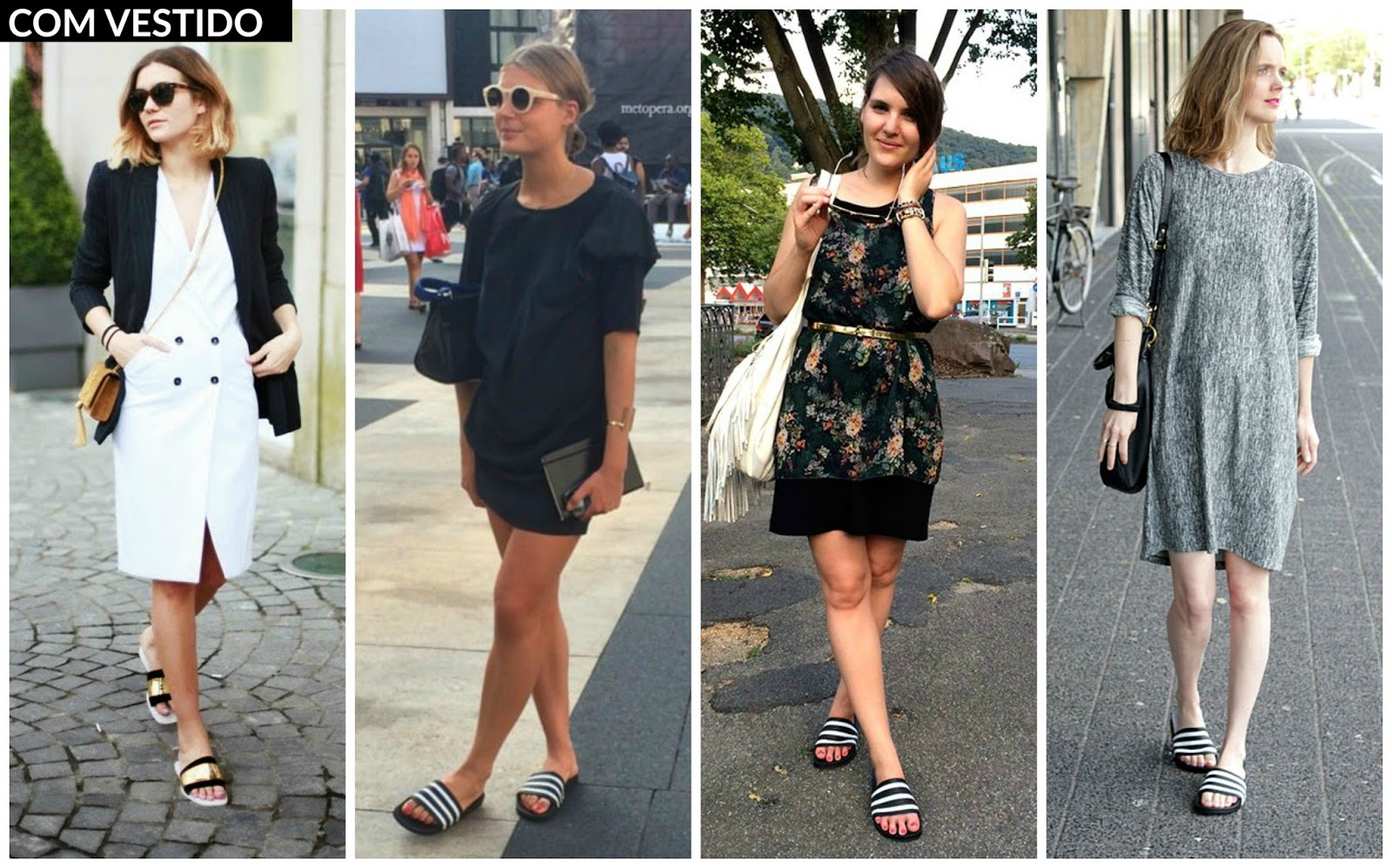 looks com chinelo slide feminino para verão