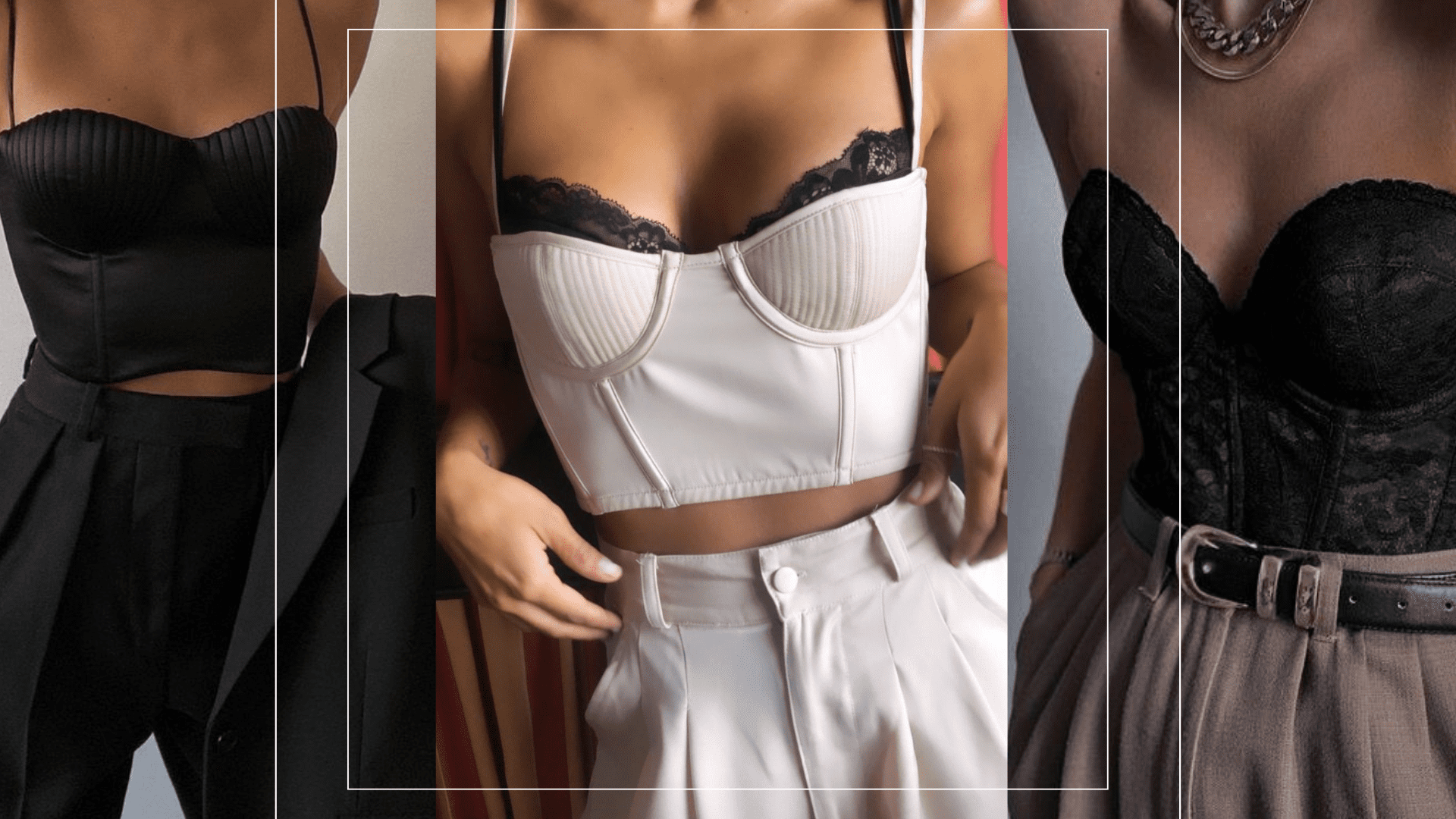 inspiração de looks com corset e calça jeans