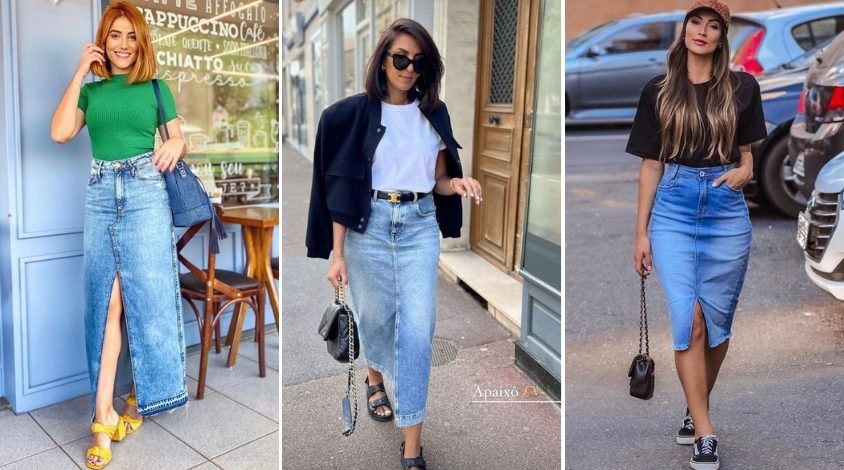 Top 10 Blusas Essenciais para Combinar com Sua Saia Jeans Longa