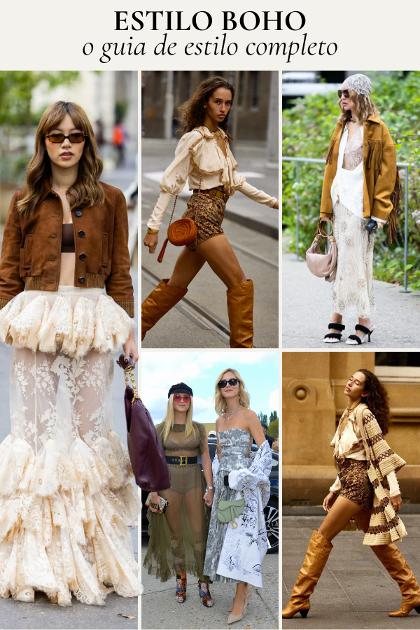 5 ideias de títulos: 1. Boho Chic 2026: A Evolução do Estilo Boêmio; 2. Peças-Chave para um Look Boho Chic Perfeito; 3. Acessórios que Elevam o Estilo Boho Chic; 4. Paleta de Cores e Tecidos: A Essência do Boho Chic; 5. Como Adaptar o Boho Chic para o Dia a Dia e Eventos Especiais.