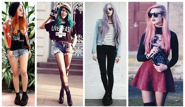 looks góticos suaves