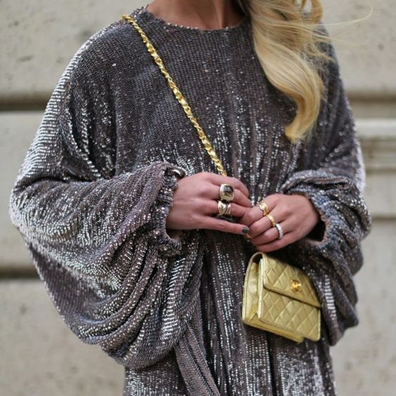 looks metalizados prata e dourado