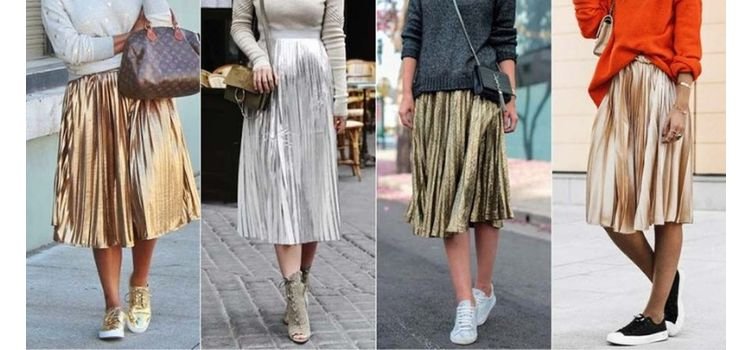 looks metalizados prata e dourado