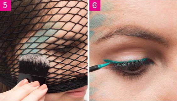 como fazer maquiagem de sereia com meia arrastão passo a passo