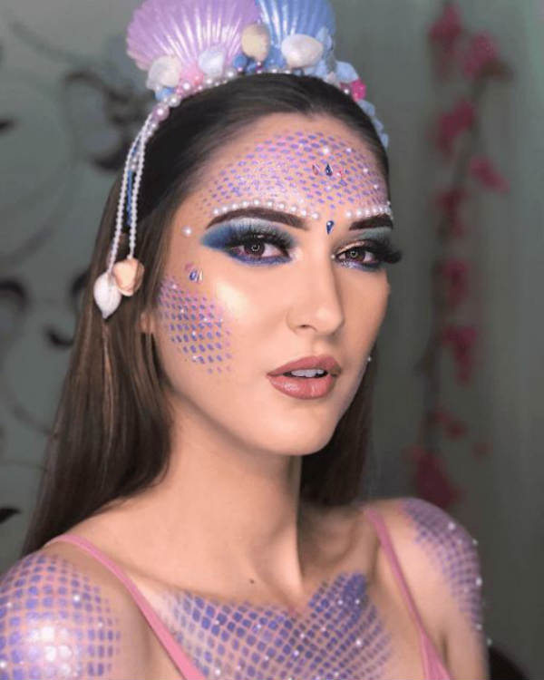 quanto custa maquiagem de sereia com meia arrastão