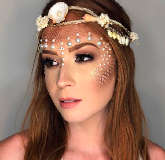 maquiagem de sereia com meia arrastão