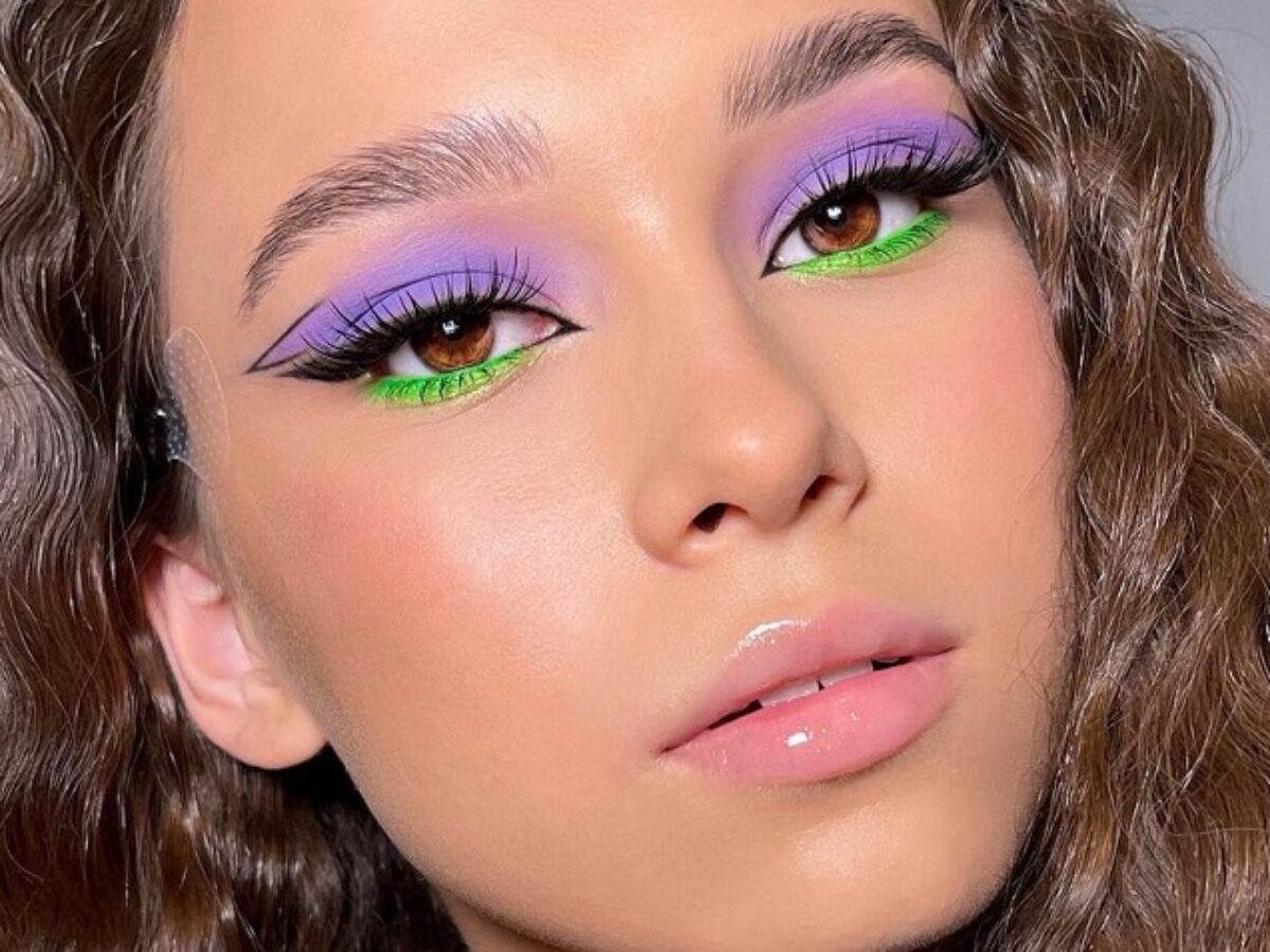 ideias de maquiagem neon para festa