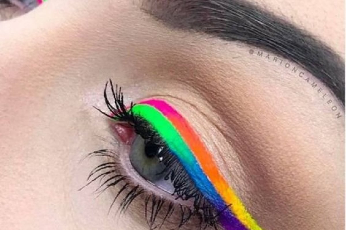 maquiagem neon para festa