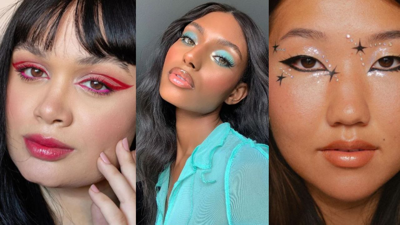 maquiagem neon para festa