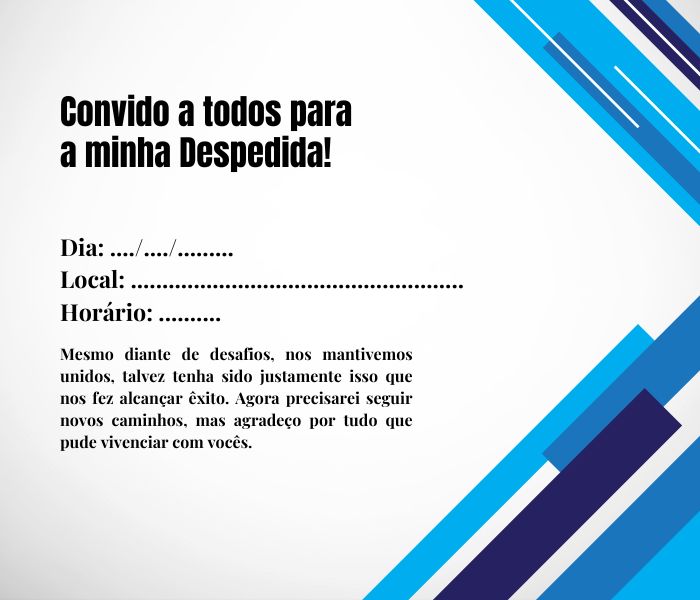 modelos de email de despedida do trabalho