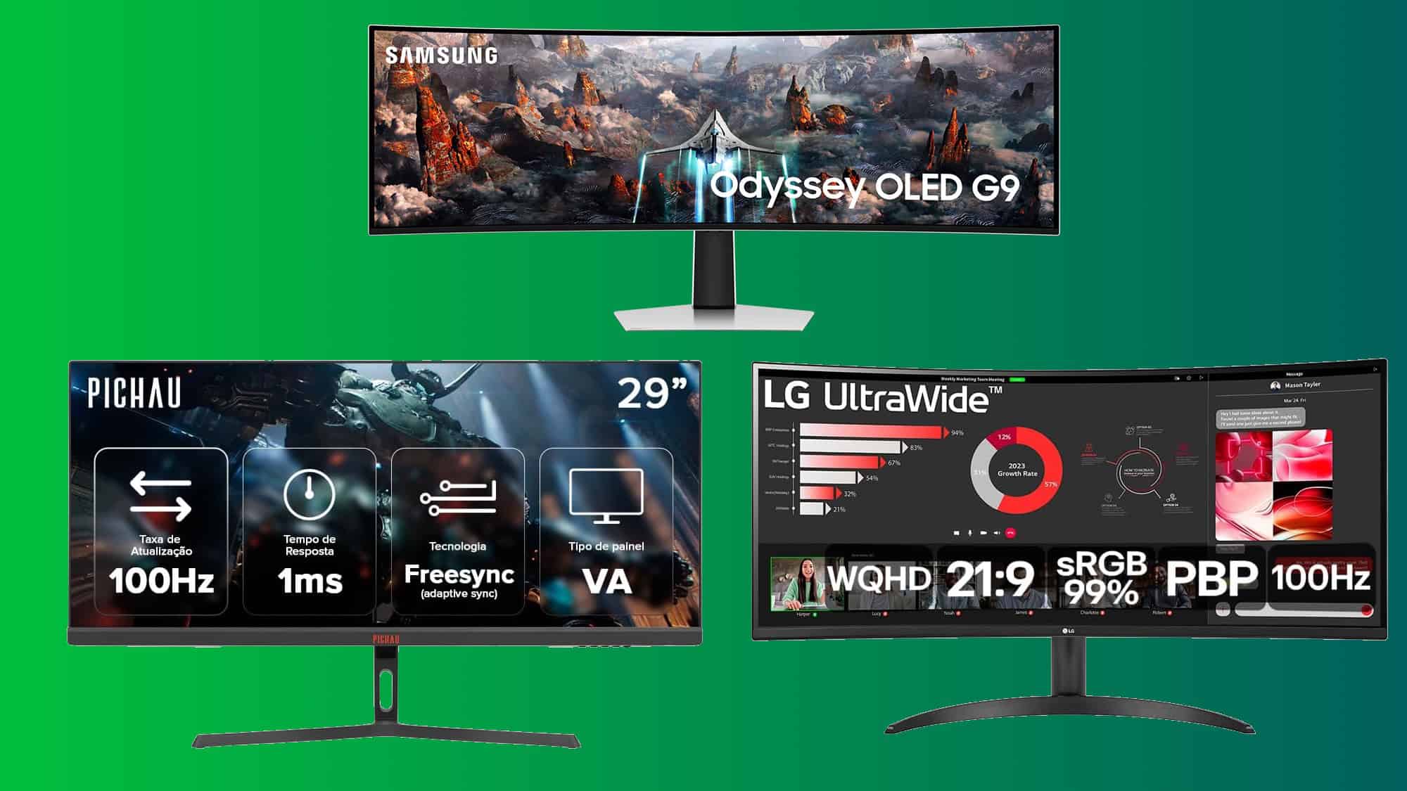 monitor ultrawide para produtividade