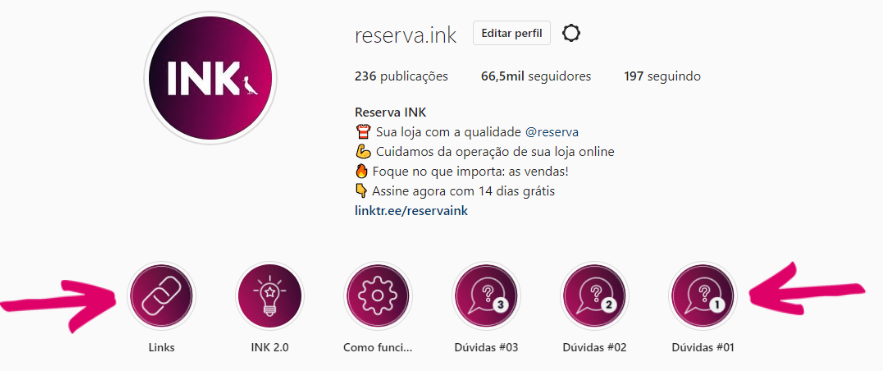 o que colocar nos destaques do instagram comercial