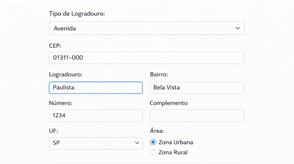 tipos de logradouro para endereço