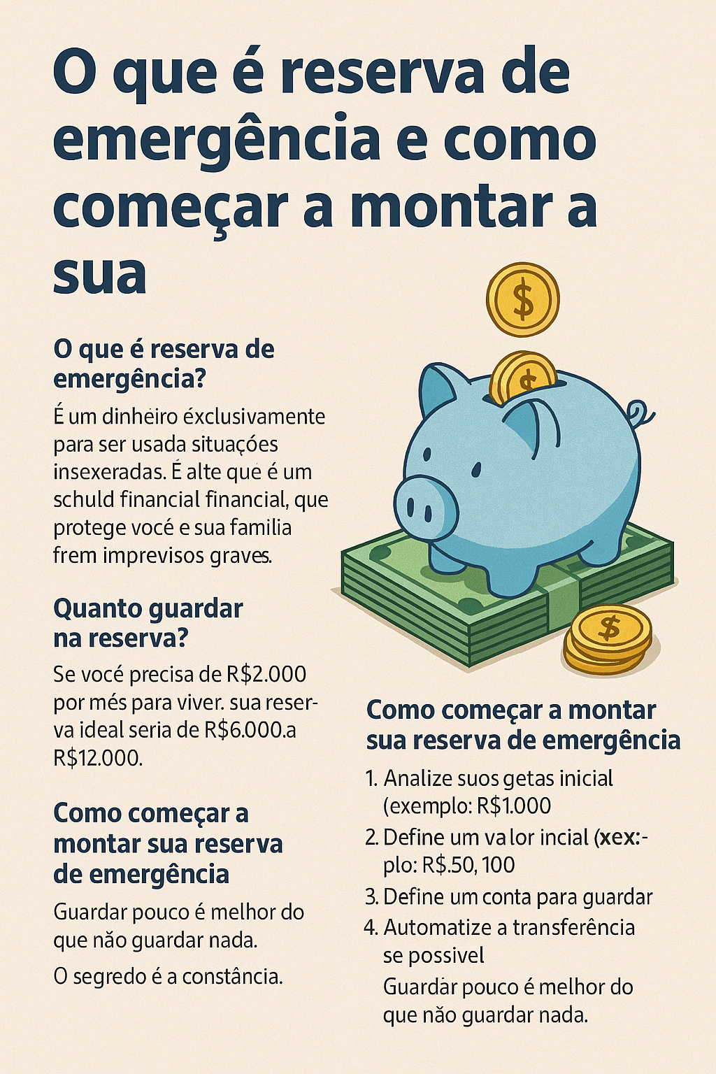 quanto preciso ter na reserva de emergencia