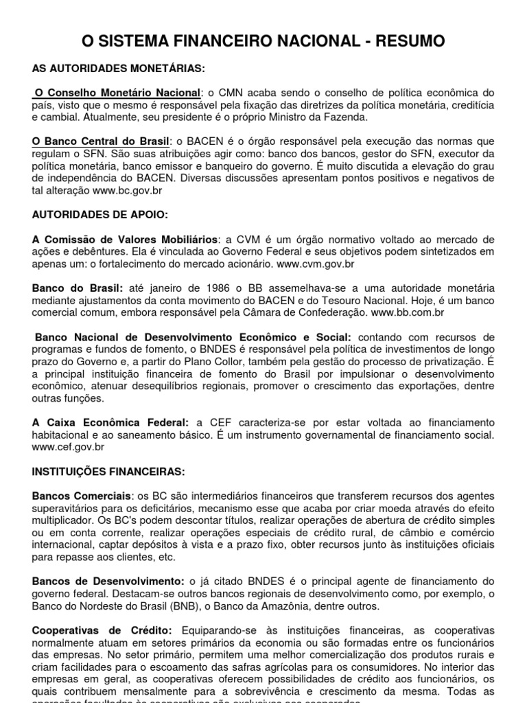 O Papel Essencial do Banco Central (BCB) na Estabilidade do SFN Brasileiro