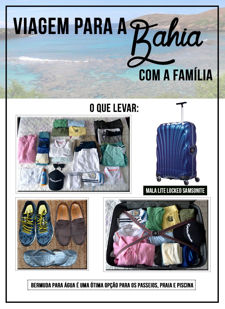 mala para 3 dias na praia