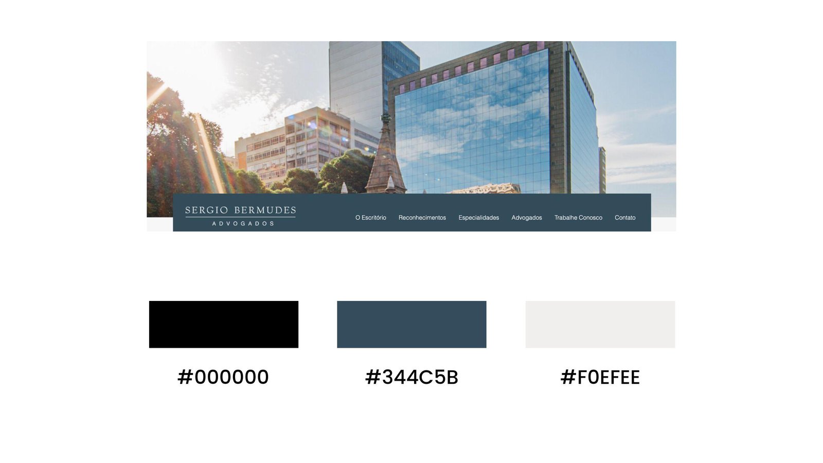 paleta de cores azul e cinza vs preto e dourado para advocacia
