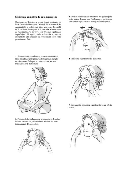 passo a passo para fazer automassagem facial