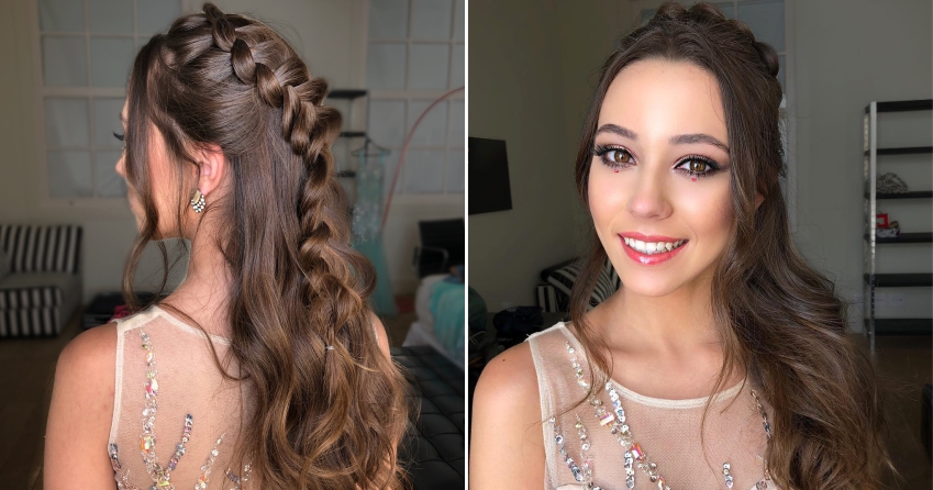 penteado semipreso vs coque para 15 anos