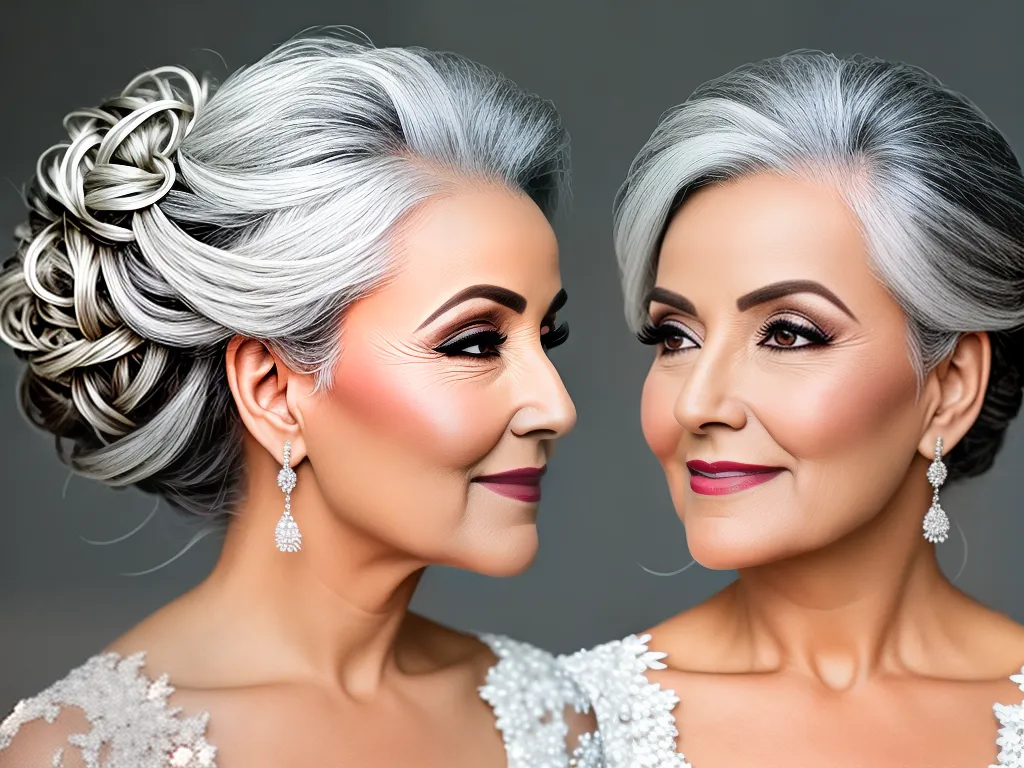 penteados para cabelos grisalhos