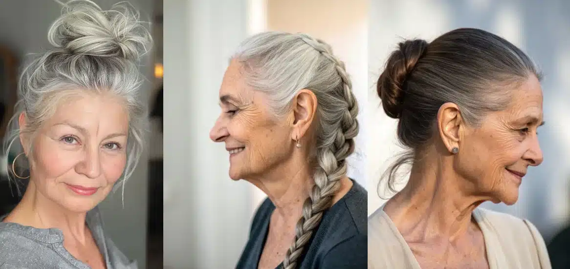 melhores penteados para cabelos grisalhos curtos e finos