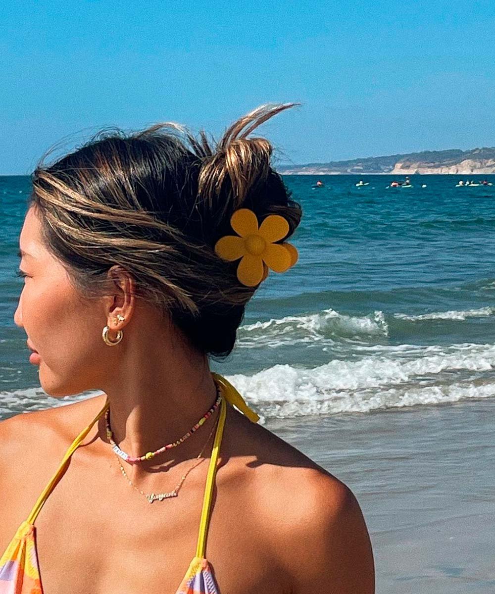 penteados com lenço praia