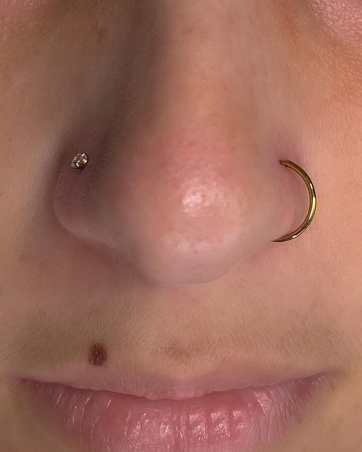 custo médio de piercing de nariz e joias de cicatrização