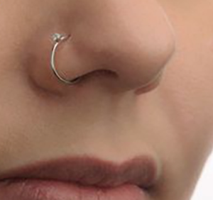 piercing no nariz argolinha ou ponto