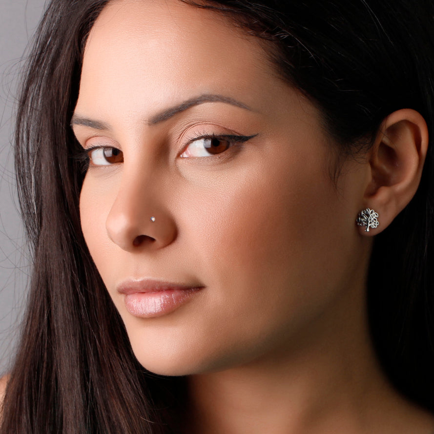 piercing no nariz argolinha ou ponto