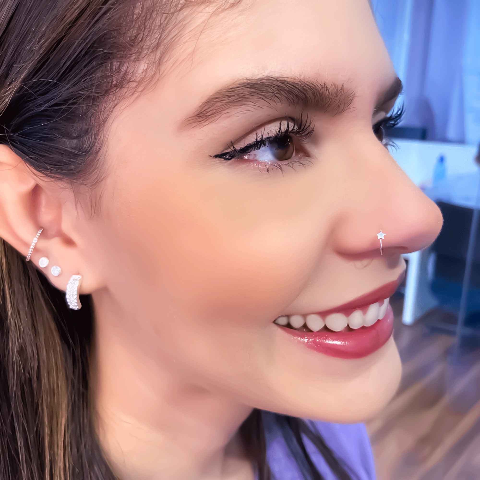 como cuidar de piercing de nariz recém-feito com ponto de luz