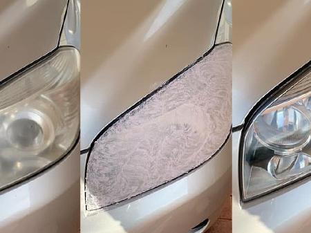 polimento de farol com pasta de dente