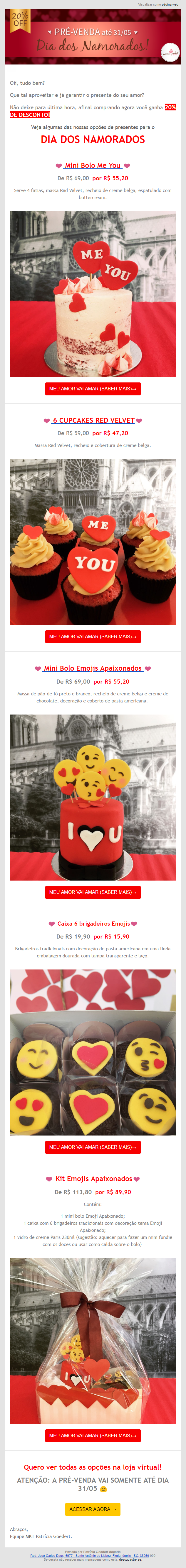 promoção de dia dos namorados ideias