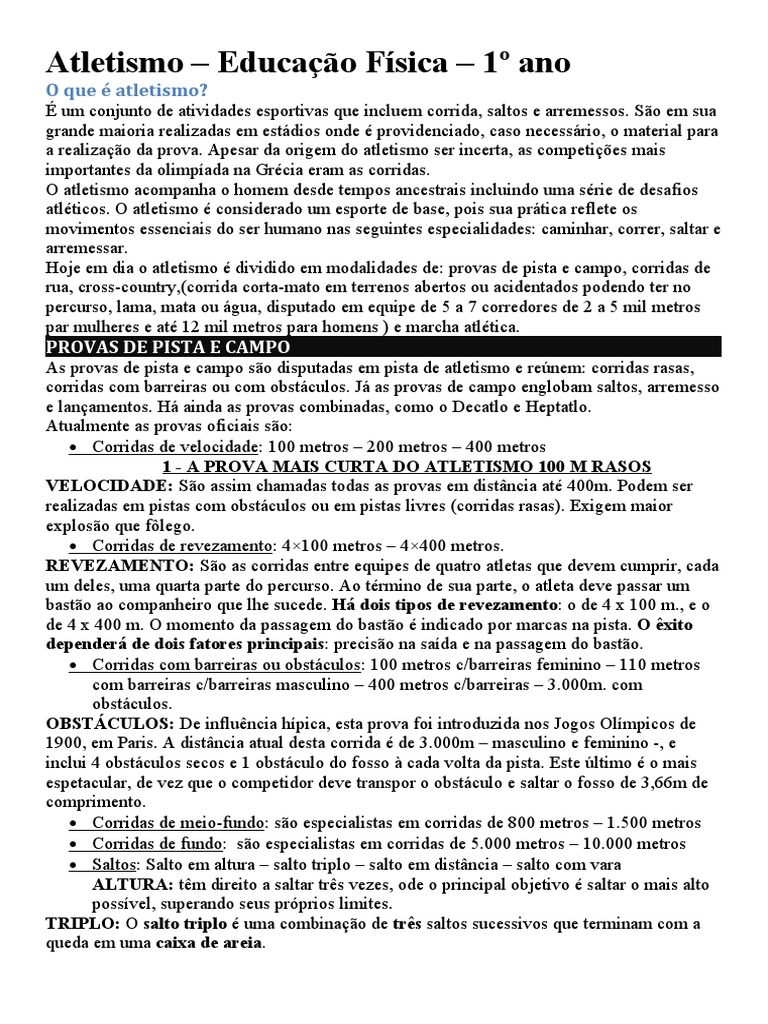 1. Guia Completo das Provas de Pista do Atletismo
2. Desvendando as Provas de Campo: Saltos e Lançamentos
3. Atletismo para Iniciantes: Entenda as Principais Modalidades
4. Recordes e Curiosidades das Provas de Rua no Atletismo
5. Decatlo e Heptatlo: Os Desafios das Provas Combinadas