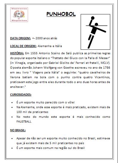 punhobol regras basicas