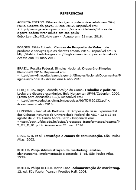 referencias bibliograficas abnt