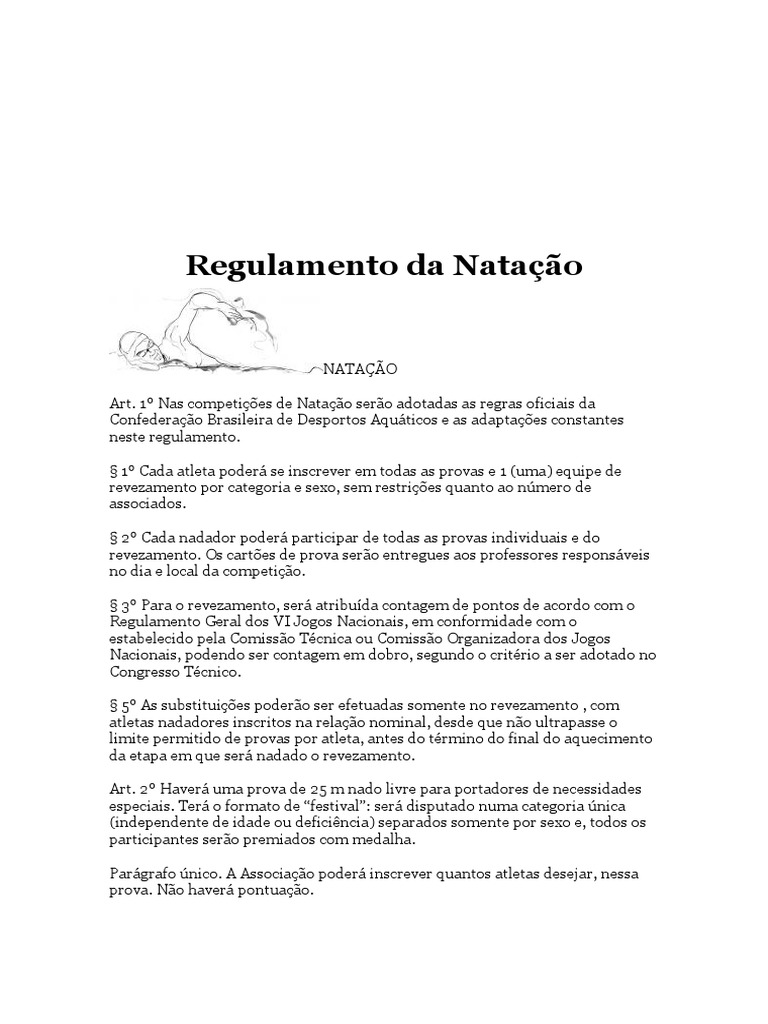 erros comuns desclassificação natação