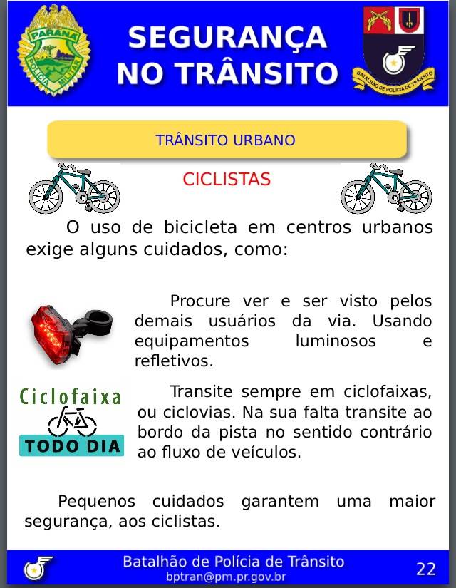 melhores práticas de ciclistas no trânsito brasileiro