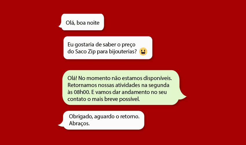 exemplos de mensagens de saudação whatsapp business