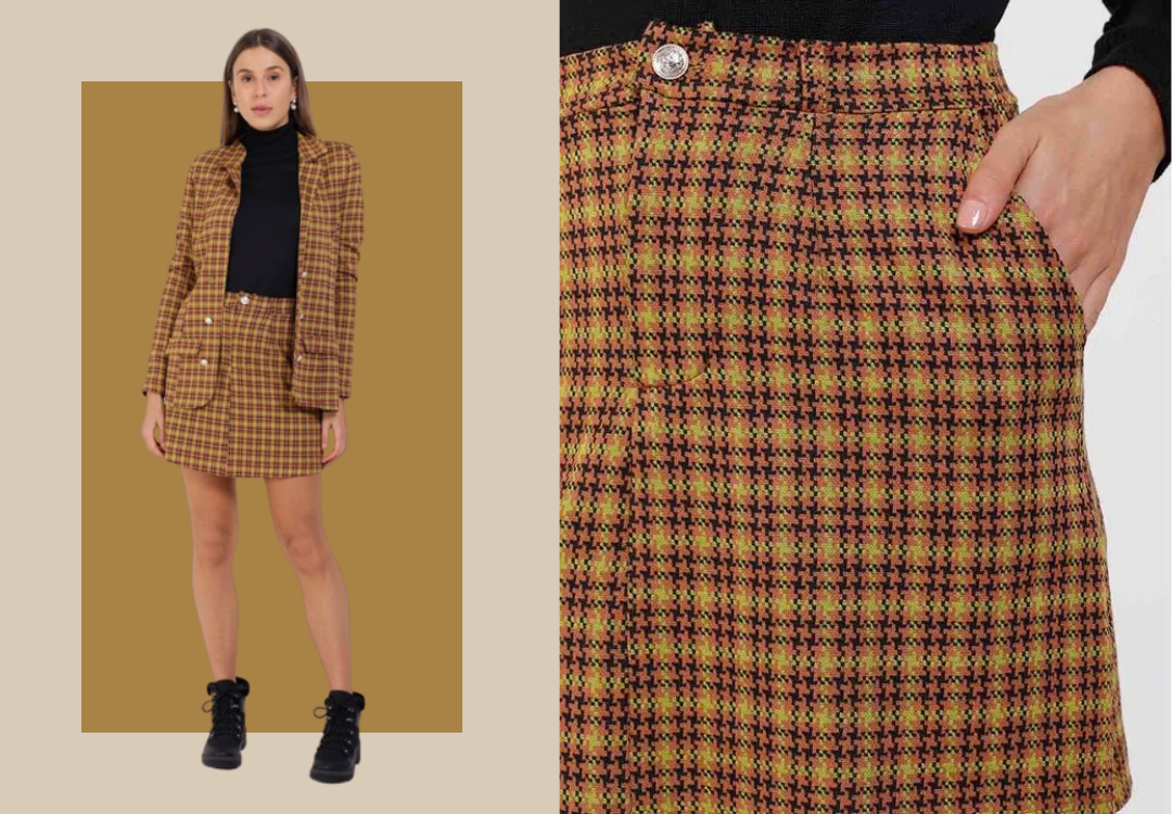 preço saia xadrez estilo patricinha