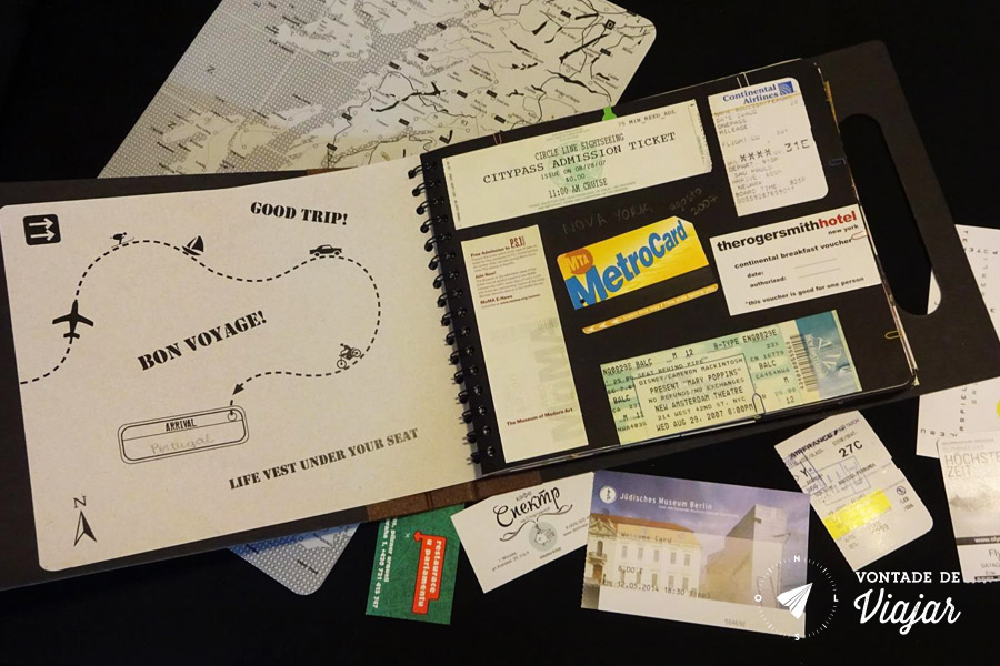 scrapbook de viagem ideias